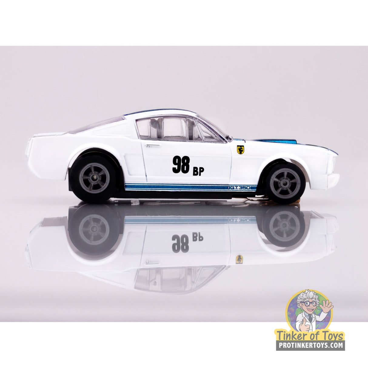 Mustang GT350R - 1965 Wht/Blu Miles | 22125 | AFX/Racemasters