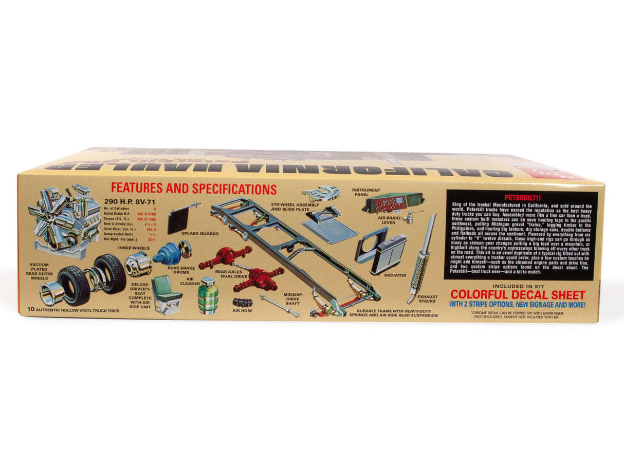 Peterbilt 359 California Hauler with Sleeper 1:25 Scale Model Kit | AMT1327 | AMT