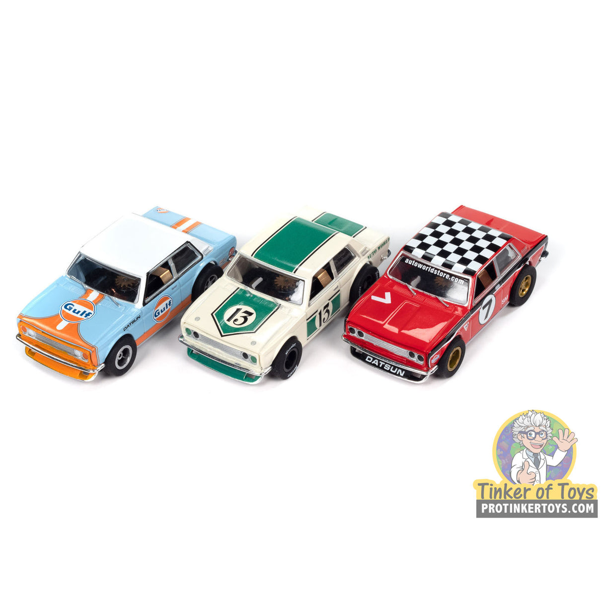 Xtraction 1973 Datsun 510 (3 Car Set) (AW Exclusive) | SCM164 | Auto World