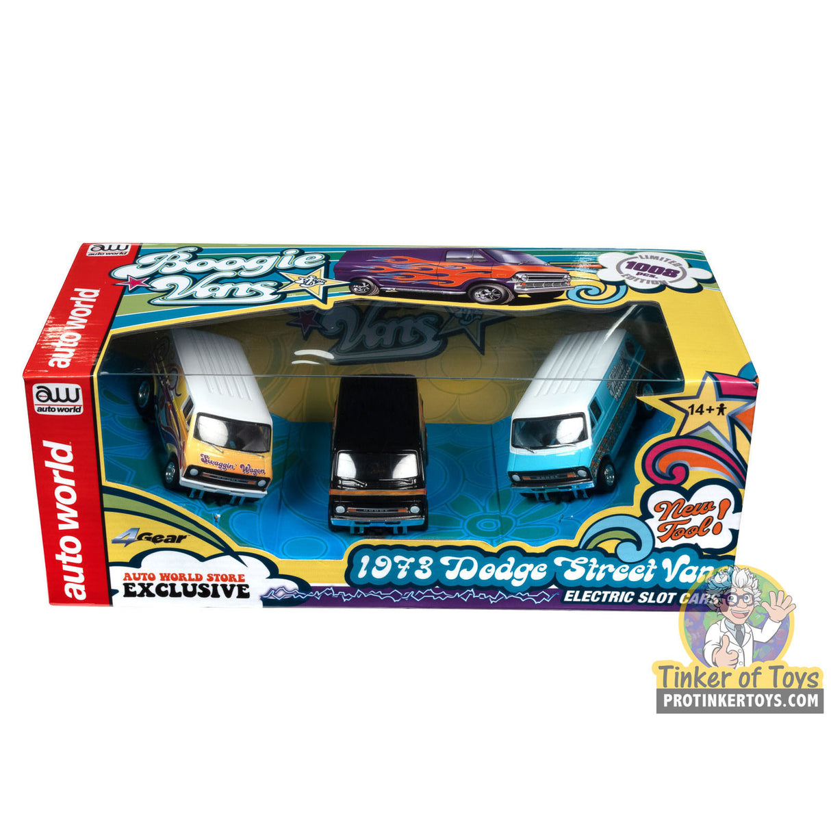 4Gear 1973 Dodge Van (3 Car Set) (AW Exclusive) | SCM165 | Auto World