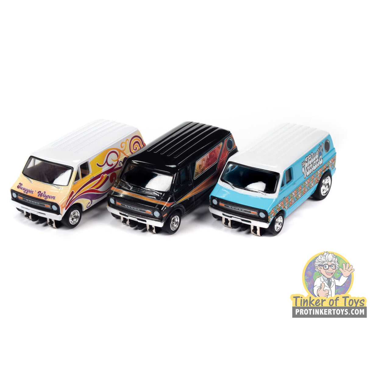 4Gear 1973 Dodge Van (3 Car Set) (AW Exclusive) | SCM165 | Auto World