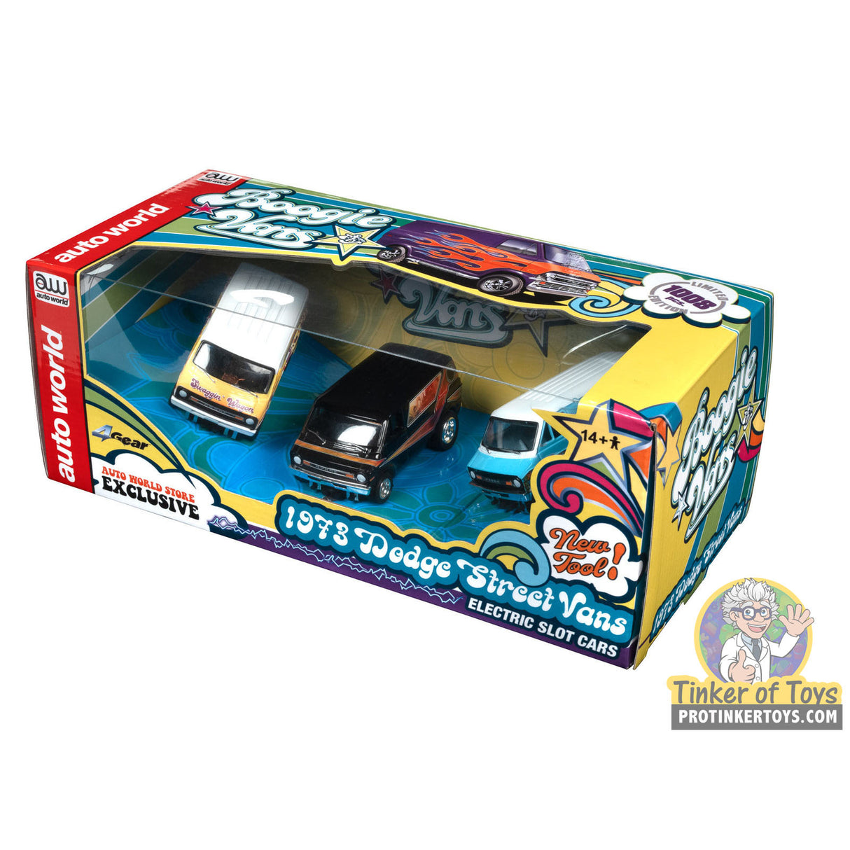 4Gear 1973 Dodge Van (3 Car Set) (AW Exclusive) | SCM165 | Auto World