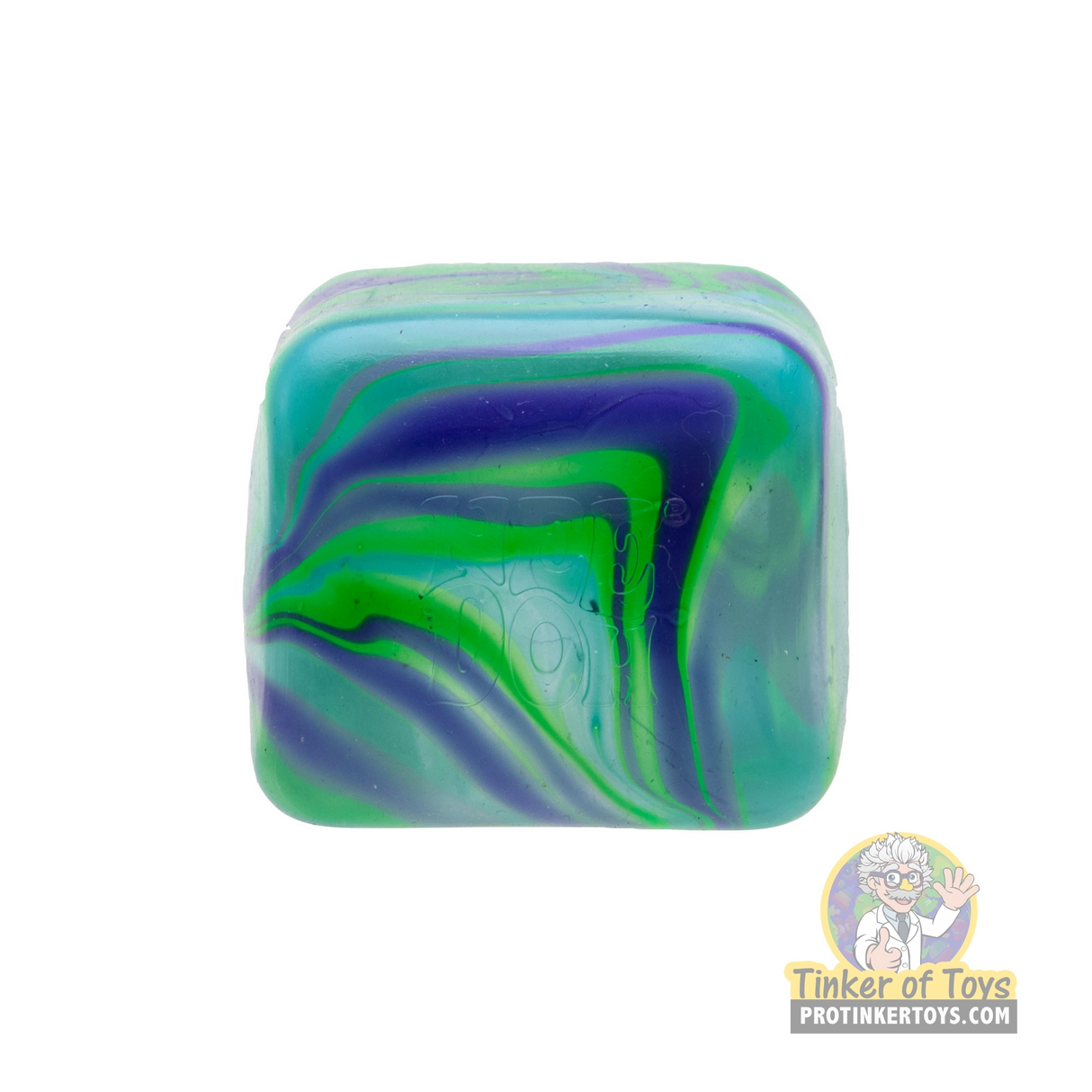 Swirl cube toy with blue, green, and purple swirls for Schylling SWNCBND