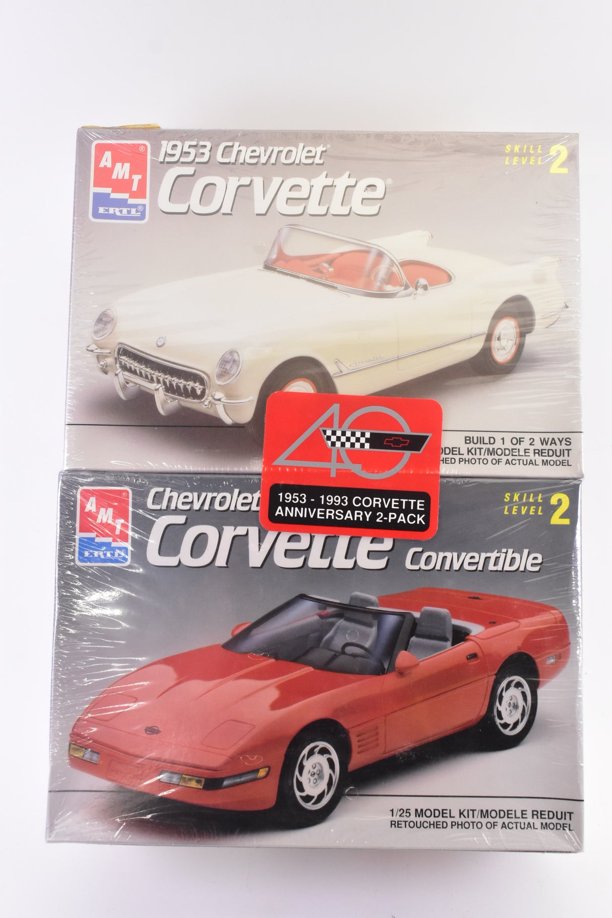 Vintage | 1953 -1993 Corvette Anniversary 2-Pack 1:25 Scale | 8020 | AMT/ERTL