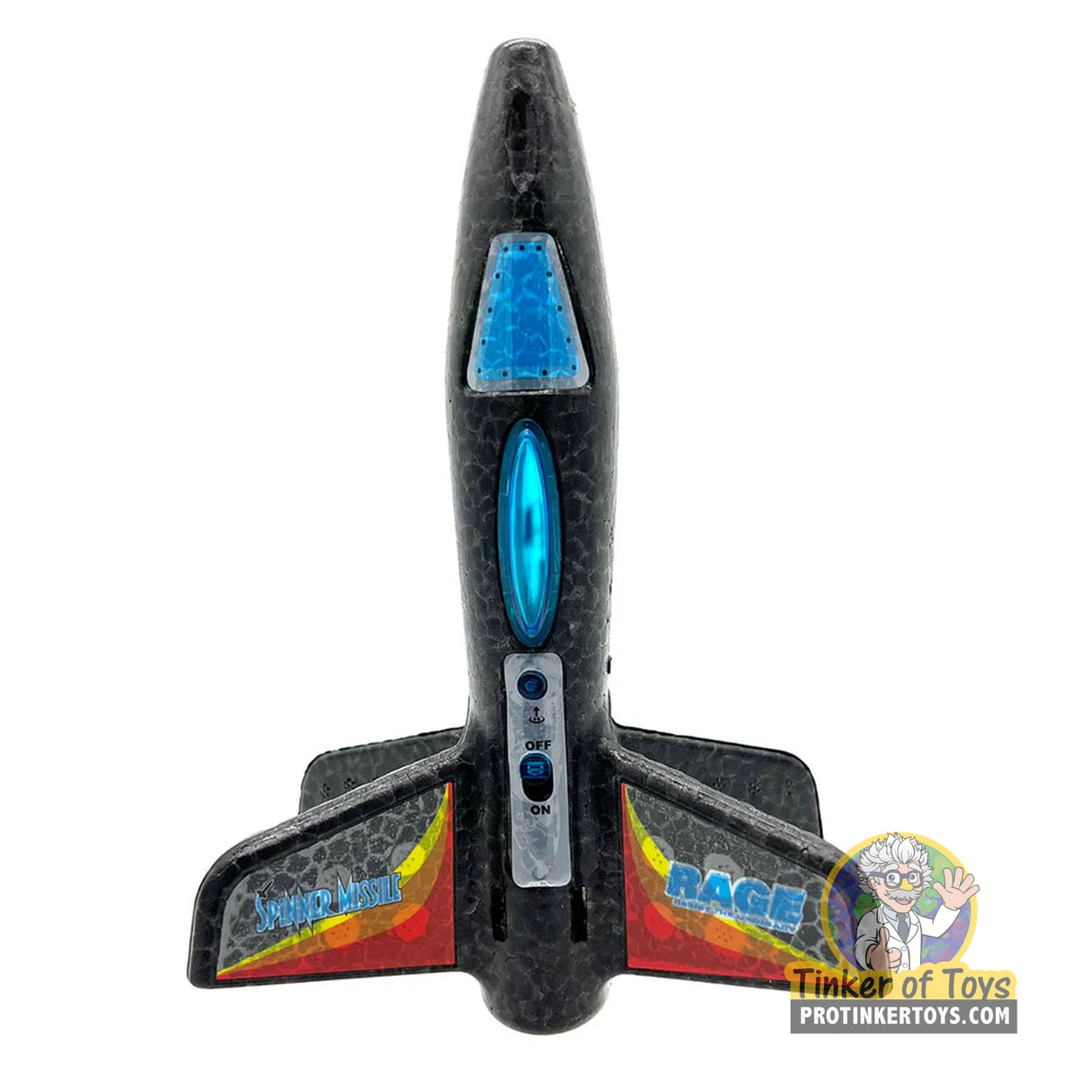Spinner Missile -Electric Free- Flight Rocket (Black) | RGR4130B | Rage R/C