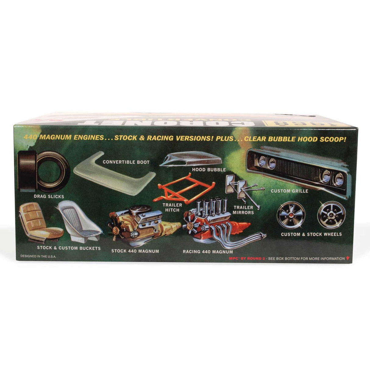 MPC 1968 Dodge Coronet Hardtop w/Trailer 1:25 Scale Model Kit | MPC978 | MPC Model