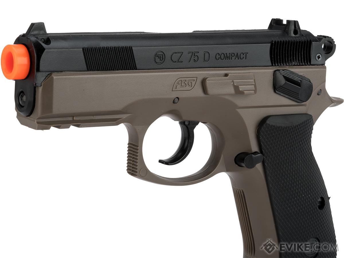 ASG Ceska Zbrojovka CZ75D Compact High Grade Full Size Airsoft Spring Pistol | AP-ASG-50141 | Evike