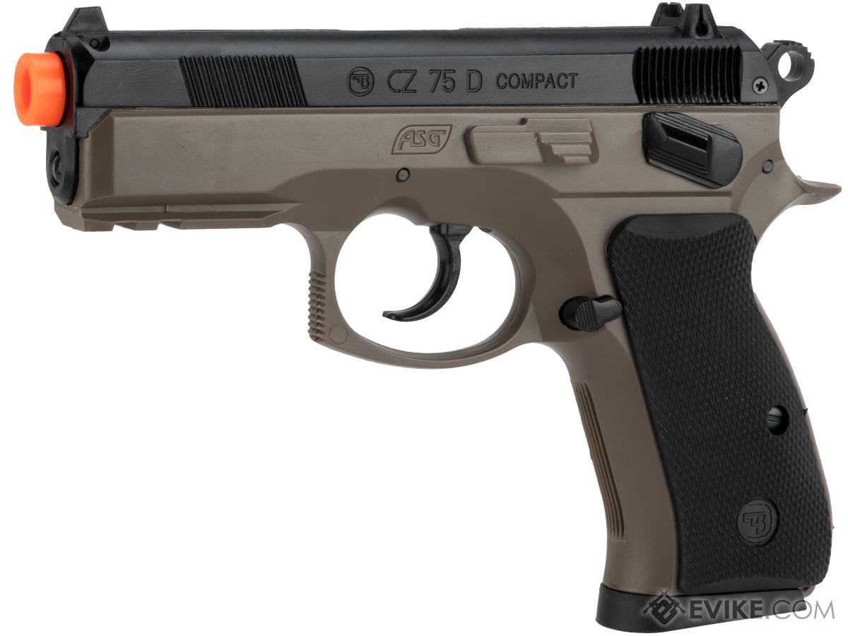 ASG Ceska Zbrojovka CZ75D Compact High Grade Full Size Airsoft Spring Pistol | AP-ASG-50141 | Evike