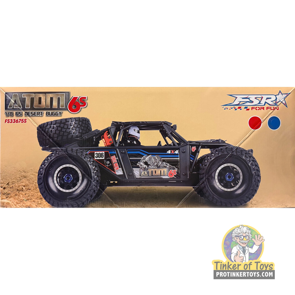 ATOM 6S 1/8 Brushless 4WD Desert Buggy (Blue) | FSR25115 | FS Racing