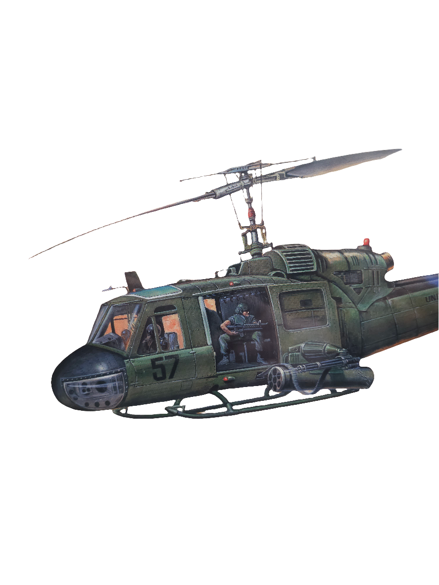 UH-1C Iroquois U.S. Army Attack Helicopter | 9002| Seminar Plastic Model CO