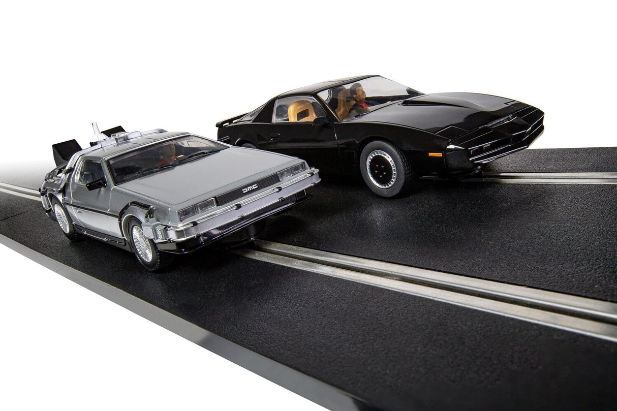 Scalextric 1980s TV - Back to the Future vs Knight Rider Race Set | C1431T | Scalextric