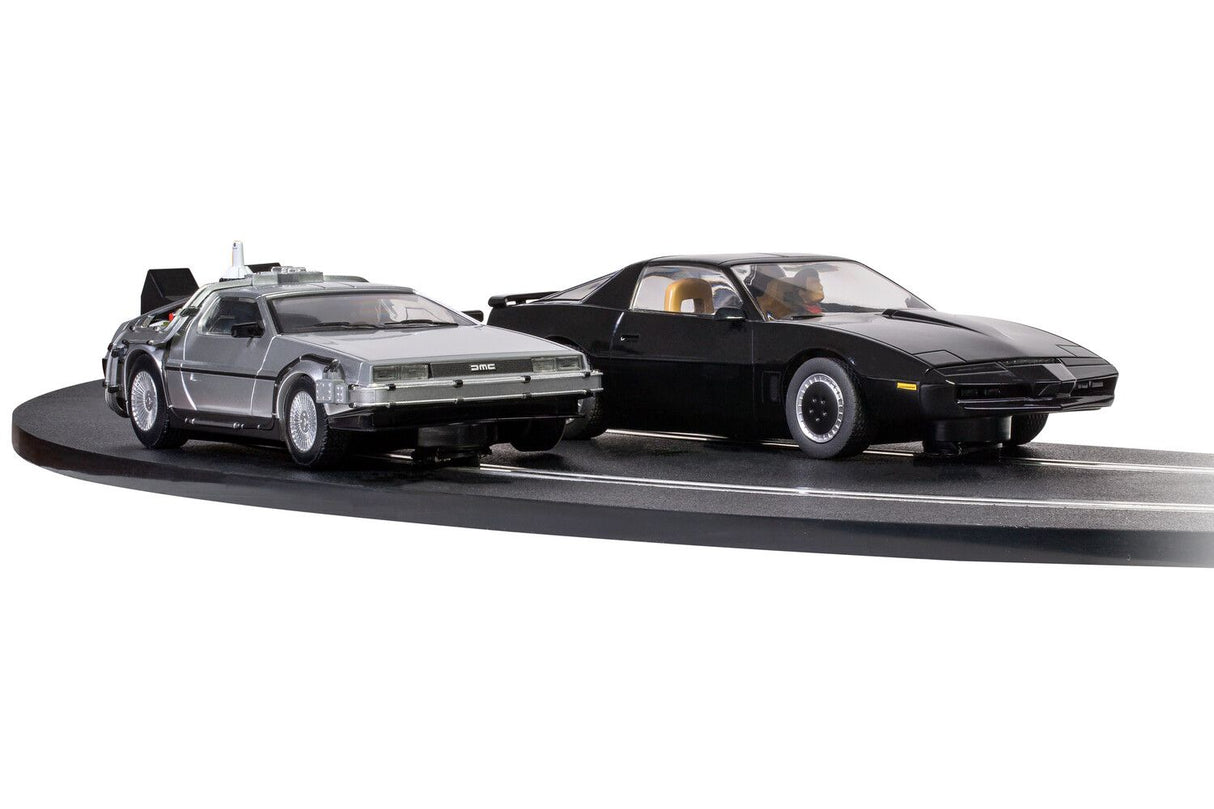 Scalextric 1980s TV - Back to the Future vs Knight Rider Race Set | C1431T | Scalextric