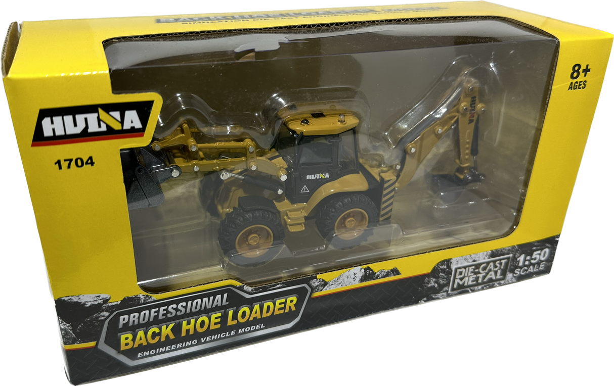 Diecast Metal Huina Backhoe/W Loader 1:50 Model | IMX14514 | Imex Model Co.