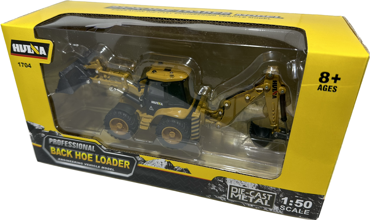 Diecast Metal Huina Backhoe/W Loader 1:50 Model | IMX14514 | Imex Model Co.