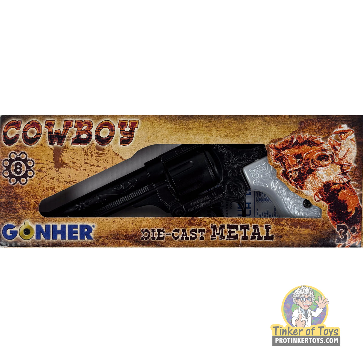 Cowboy Revolver 8 Shot (ivory handle) | 80/6 | Gonher