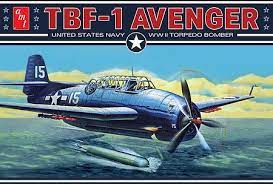 Second Chance Grumman TBF-1 Avenger Torpedo Bomber United States Navy - WWII 1:25 Scale Model Kit | AMT1377 | Round2