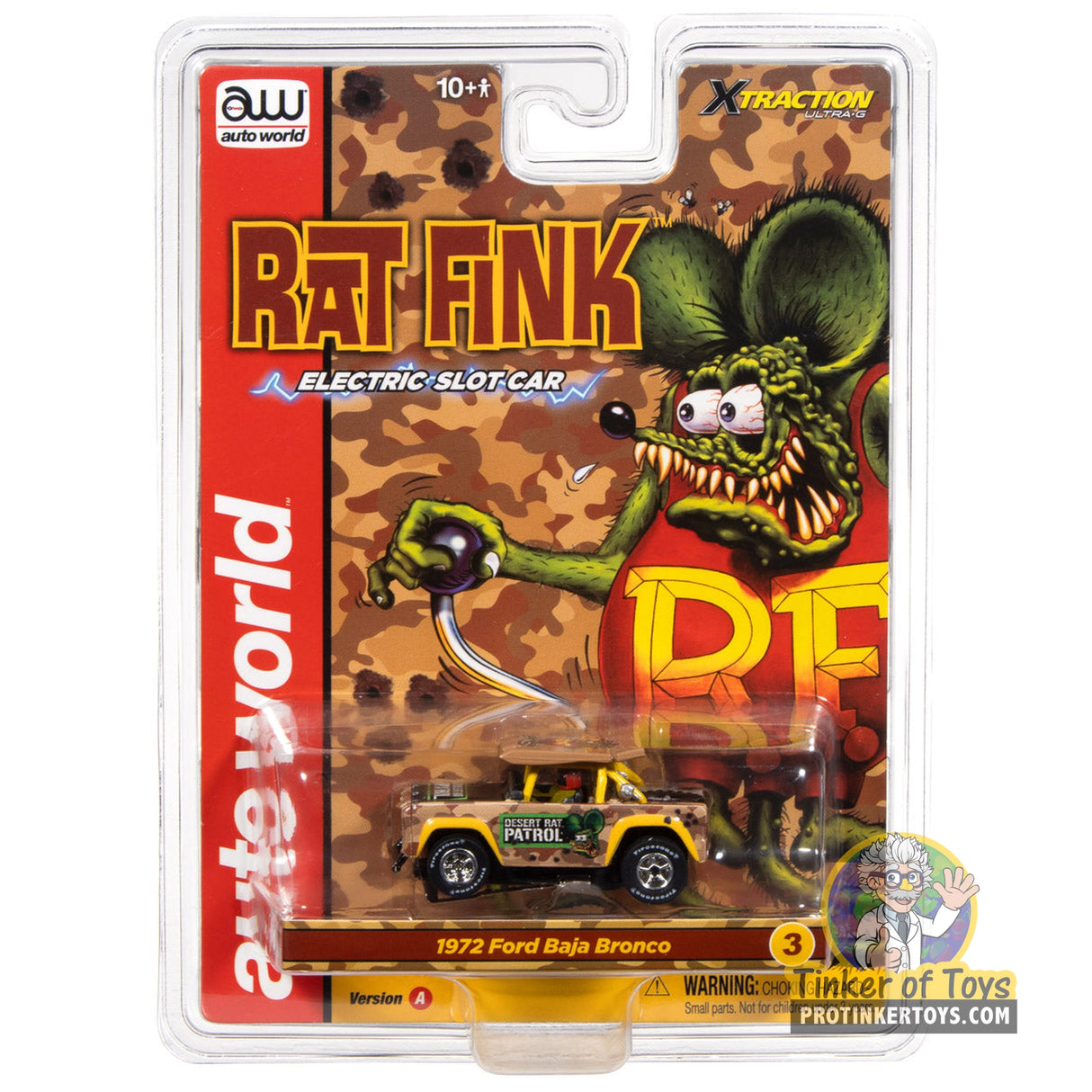 Xtraction 1972 Ford Baja Bronco Rat Fink (Yellow) | SC422 | Auto World
