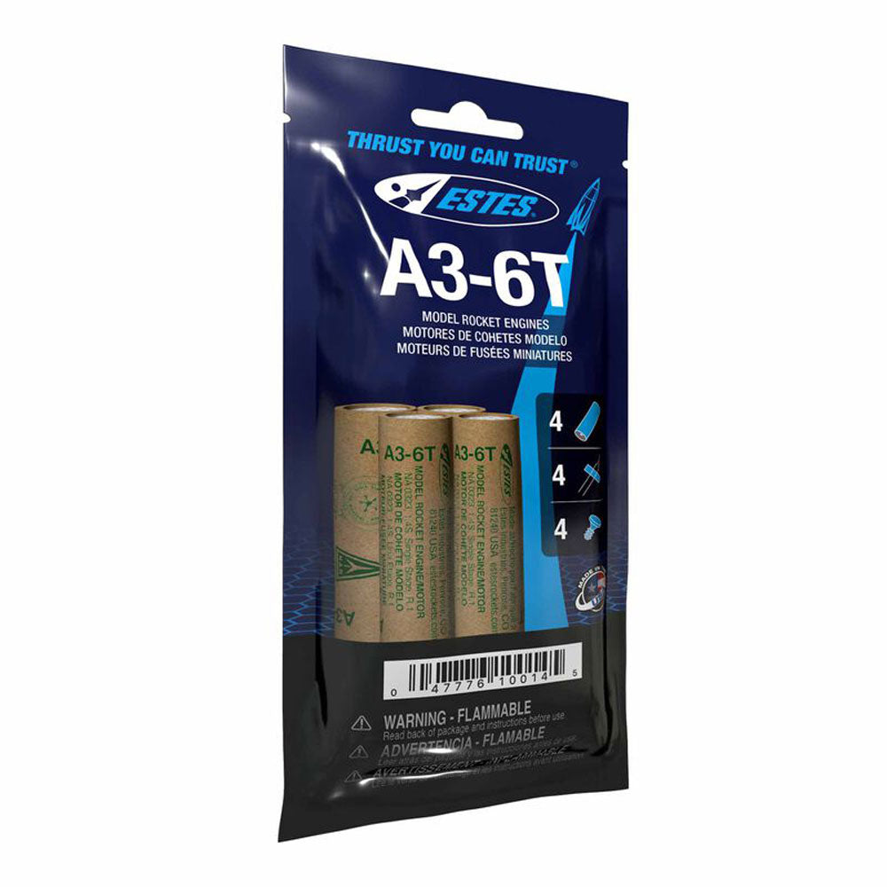 A3-6T Model Rocket Engines, (4pk) | EST10014 | Estes