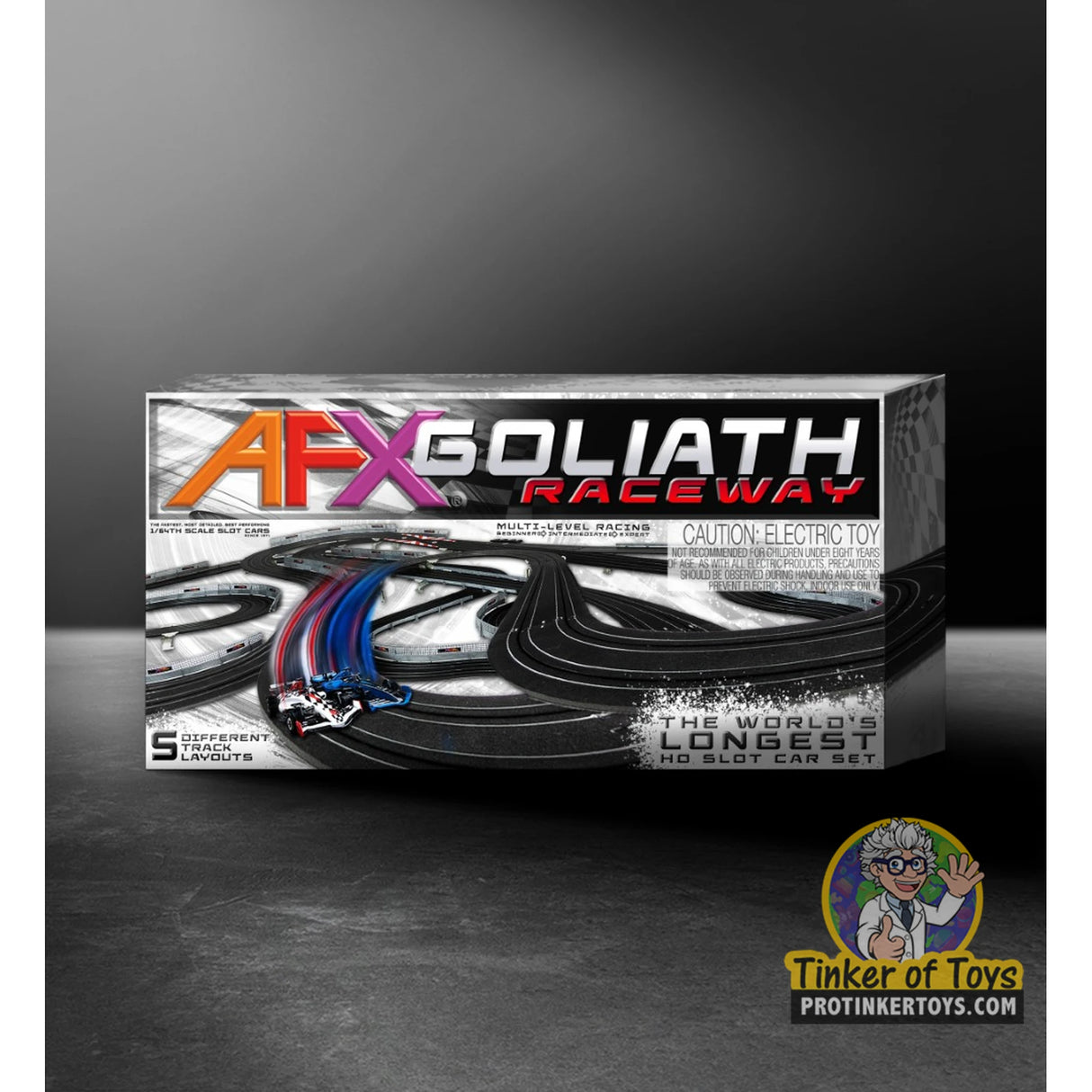 Goliath Raceway 65-Foot Mega G+ HO Slot Car Track Set w/Tri-Power Pack | 21046 | Afx/Racemasters