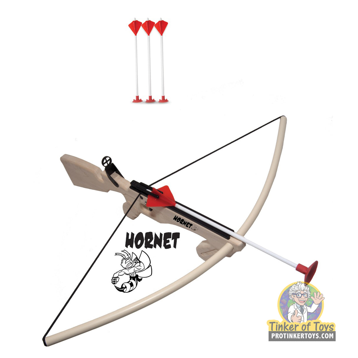 Hornet Rifle Crossbow Set with 3 Arrows | GL2RCB3A | Magnum Rubber Band Guns