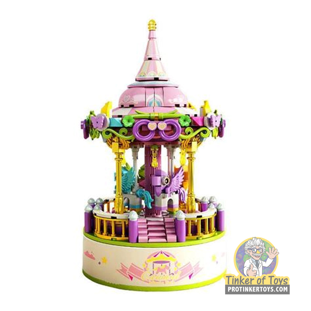 Panlos Creative Music Box Series – Carousel Music Box – Model 656009 (488 Pieces)