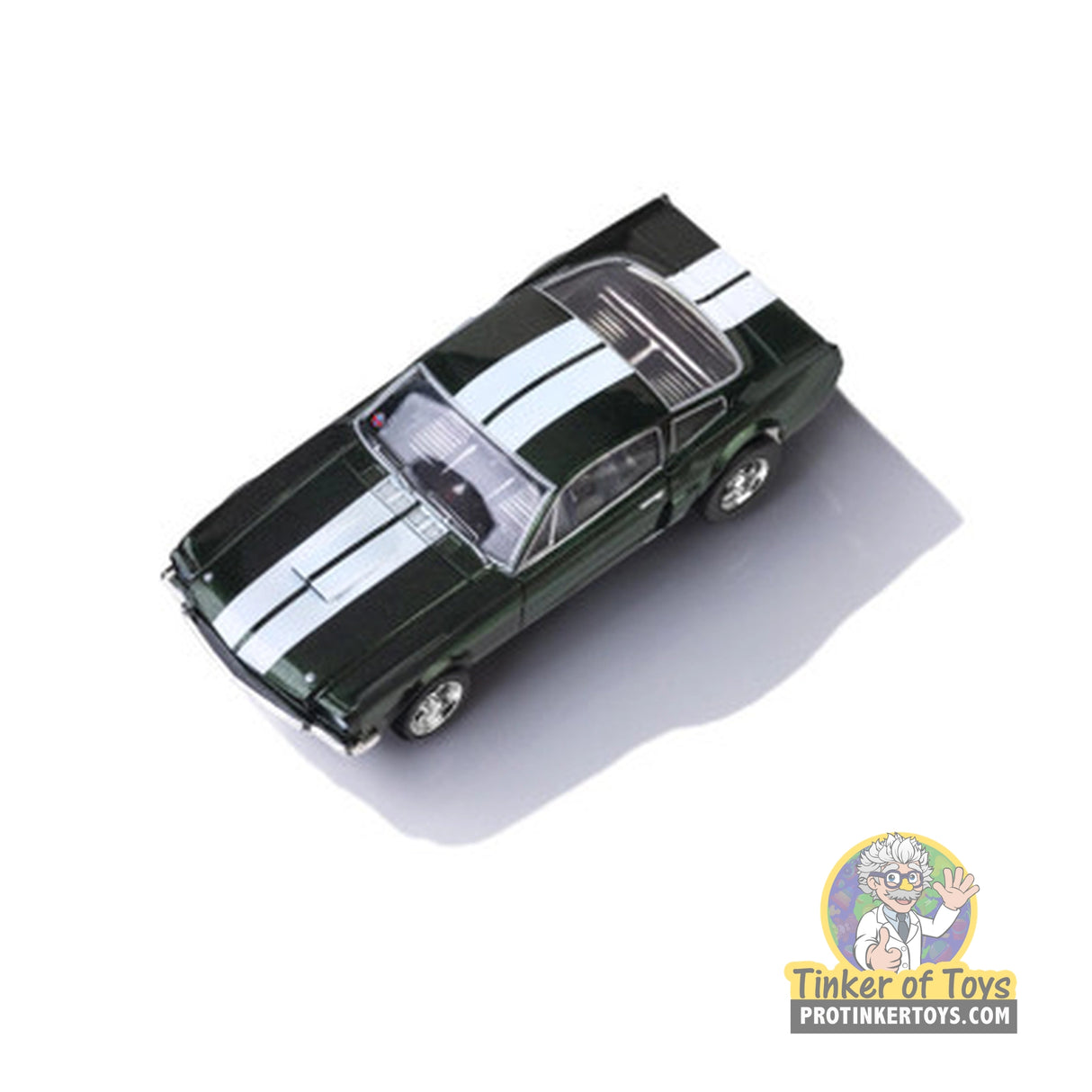 AFX 1966 Shelby Mustang GT350 Ivy Green with White Stripes Mega G+ HO Slot Car