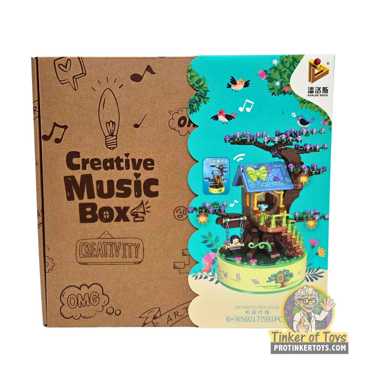 Panlos Creative Music Box Series – Tree House Music Box, Model 656017 (591 Pieces)