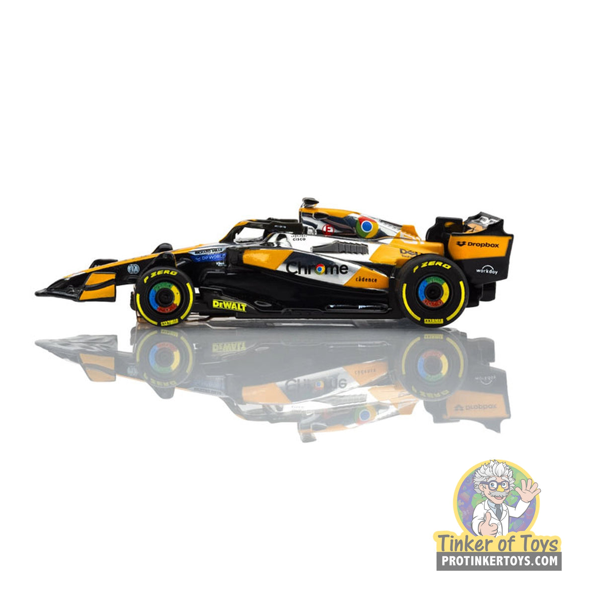 AFX McLaren F1 MCL38 #81 Austin Chrome Edition Mega G+ HO Slot Car