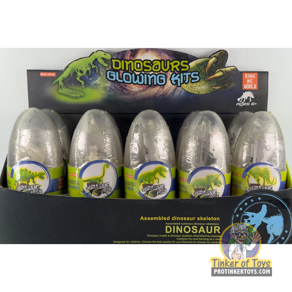 Jurassic Eggs Glow in the Dark Excavation Kit | IMX49026 | King Me World