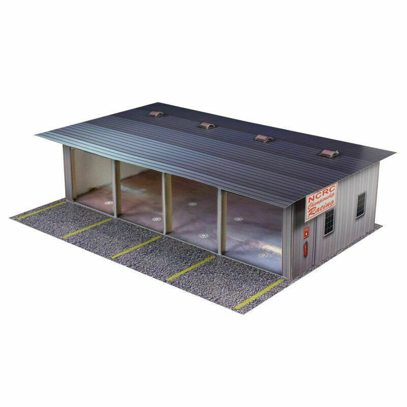 Pit Garage Photo Real scale building kit for BK 3211, side view