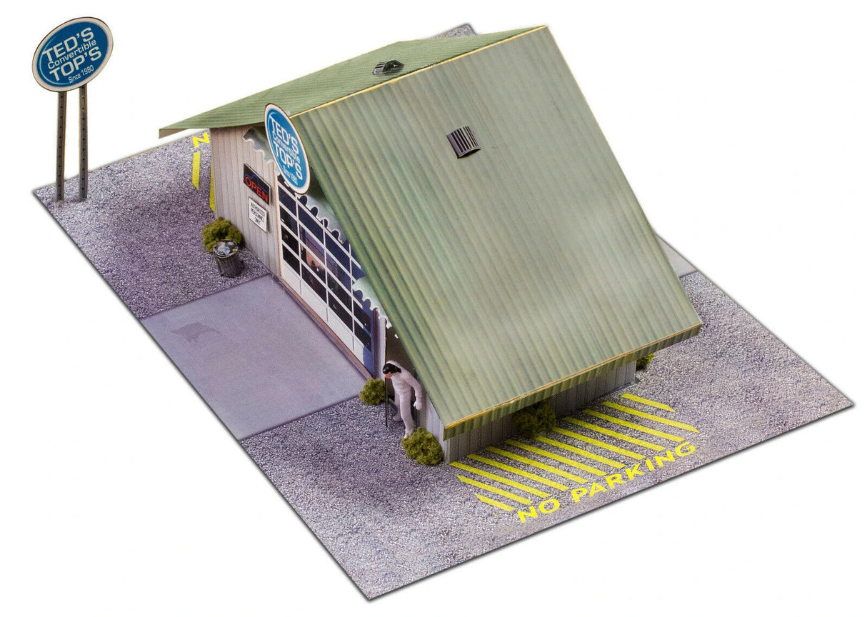 Commercial Steel Garage Photo Real scale building kit for BK 4810, detail view