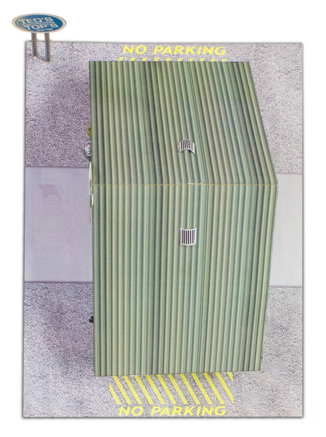 Commercial Steel Garage Photo Real scale building kit for BK 4810, top view