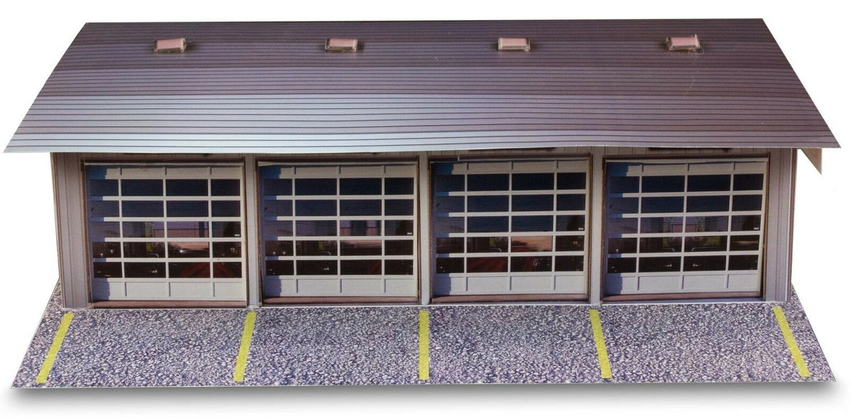 4 Stall Pit Garage Photo Real scale building kit for BK 4811, top view