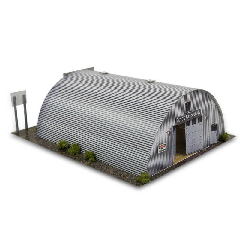 Quonset Hut Photo Real scale building kit for BK 6400, rear view