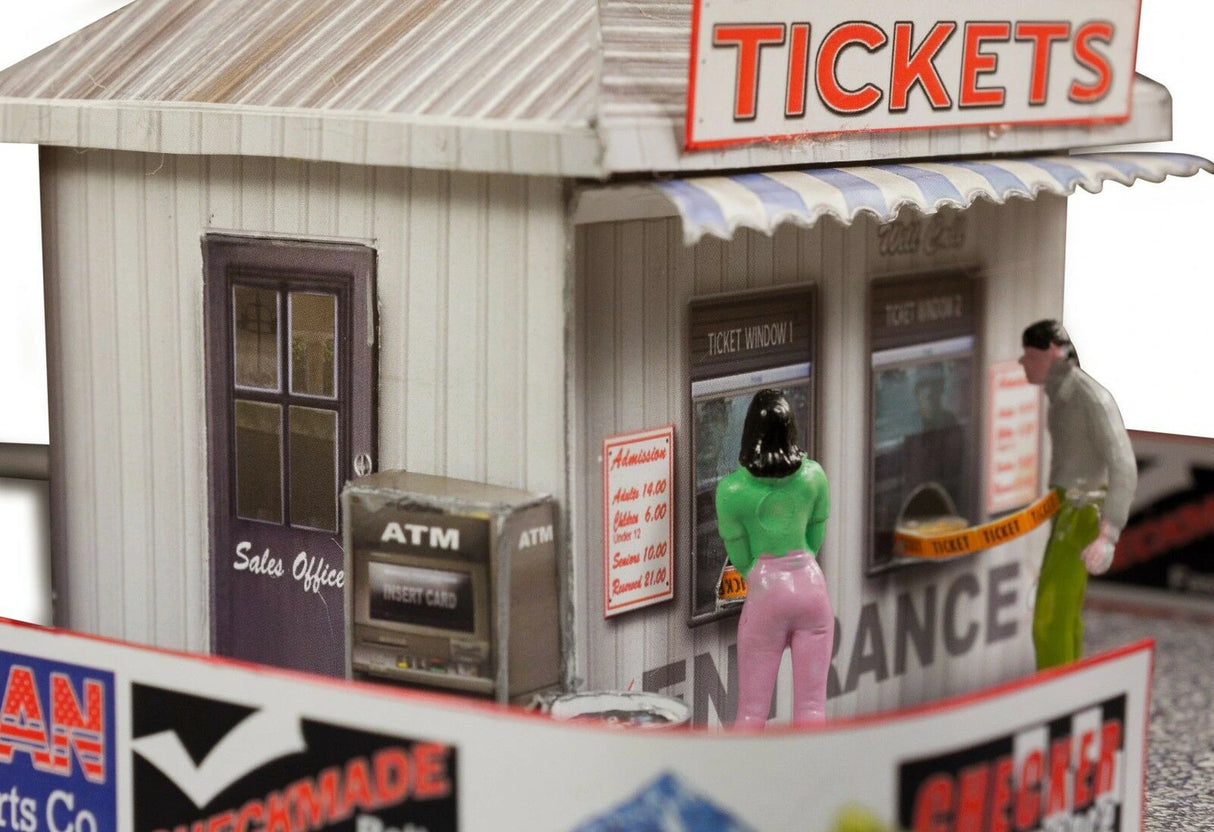 Ticket and Gate Entrance Photo Real scale building kit for BK 6406, rear view