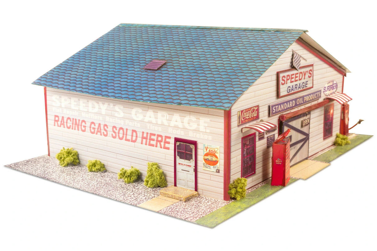 Speedy's Garage Photo Real scale building kit for BK 6422, rear view