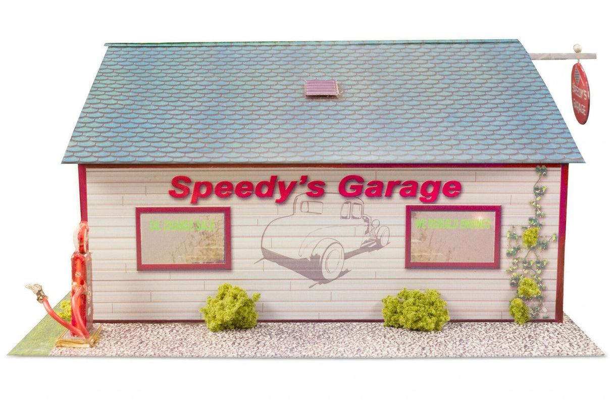 Speedy's Garage Photo Real scale building kit for BK 6422, package view