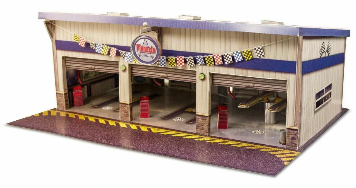 Pit Stop Garage Photo Real scale building kit for BK 6423, main view