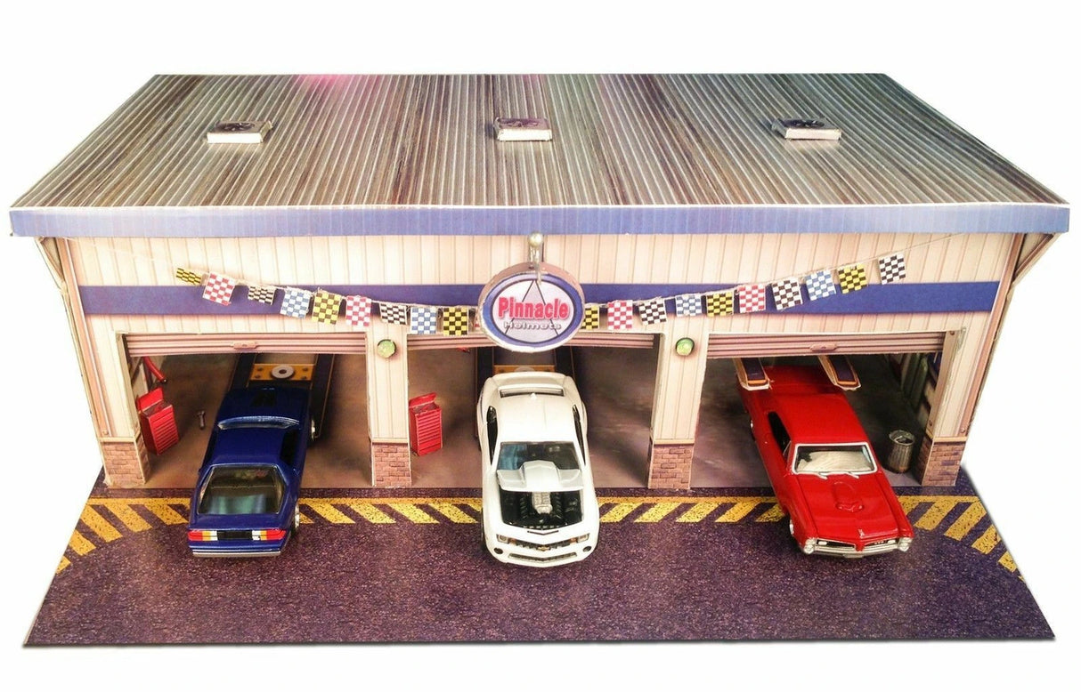 Pit Stop Garage Photo Real scale building kit for BK 6423, package view