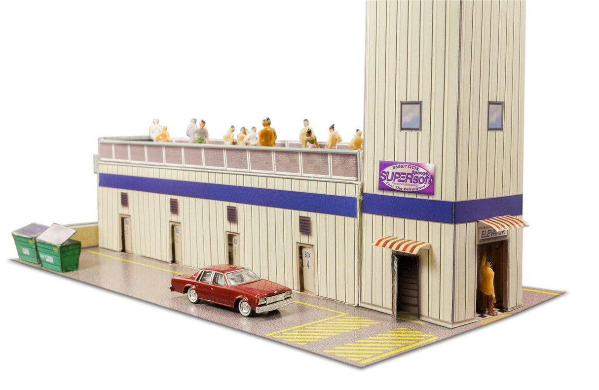 Press & Media Tower Photo Real scale building kit for BK 6424, detail view