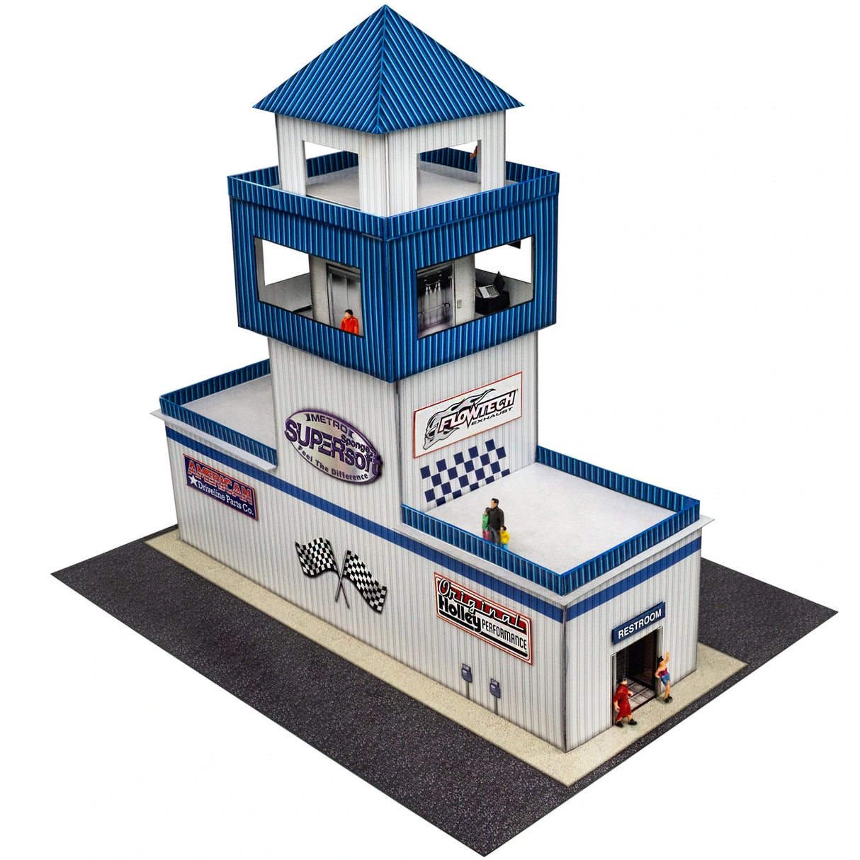 Track Tower Photo Real scale building kit for BK 6461, detail view