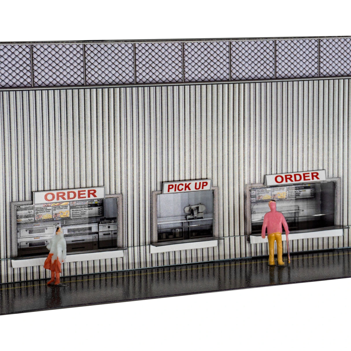 Bleachers with Crowd Photo Real scale building kit for BK 6462, front view