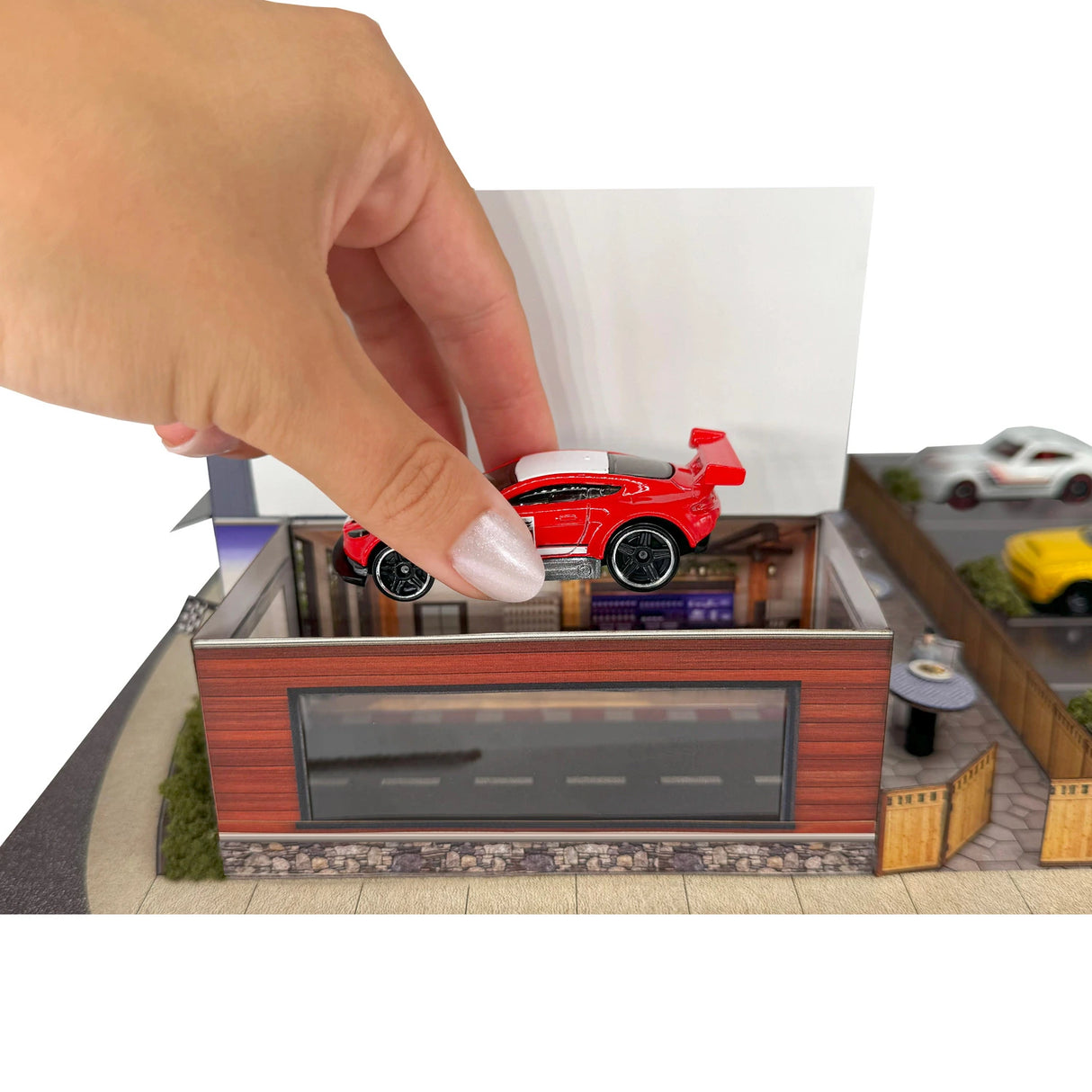 1/64 Racers Lounge Photo Real scale building kit for BK 6476, detail view
