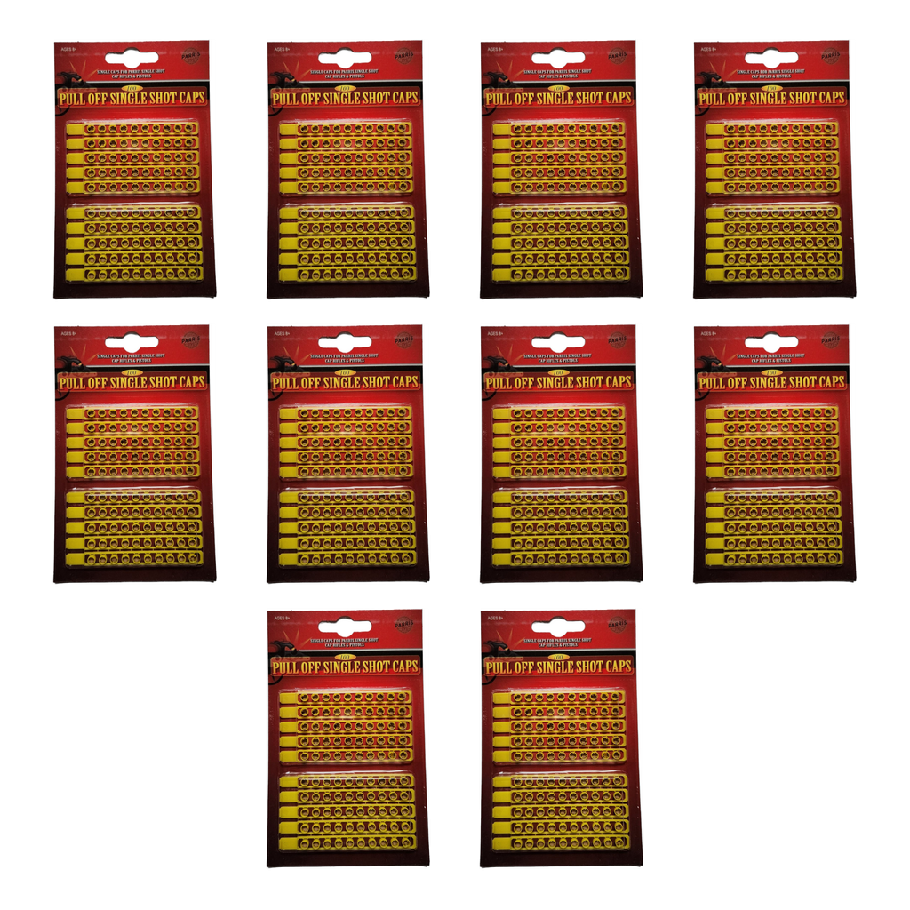 Single Shot Caps 10-Pack — 1,000 Shots | 917 | Parris Toys bundle collage