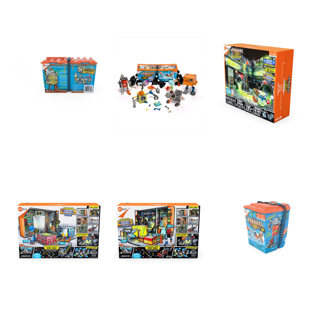 Junkbots Coming to Life Factory 12-Piece Bundle — Hexbug bundle collage