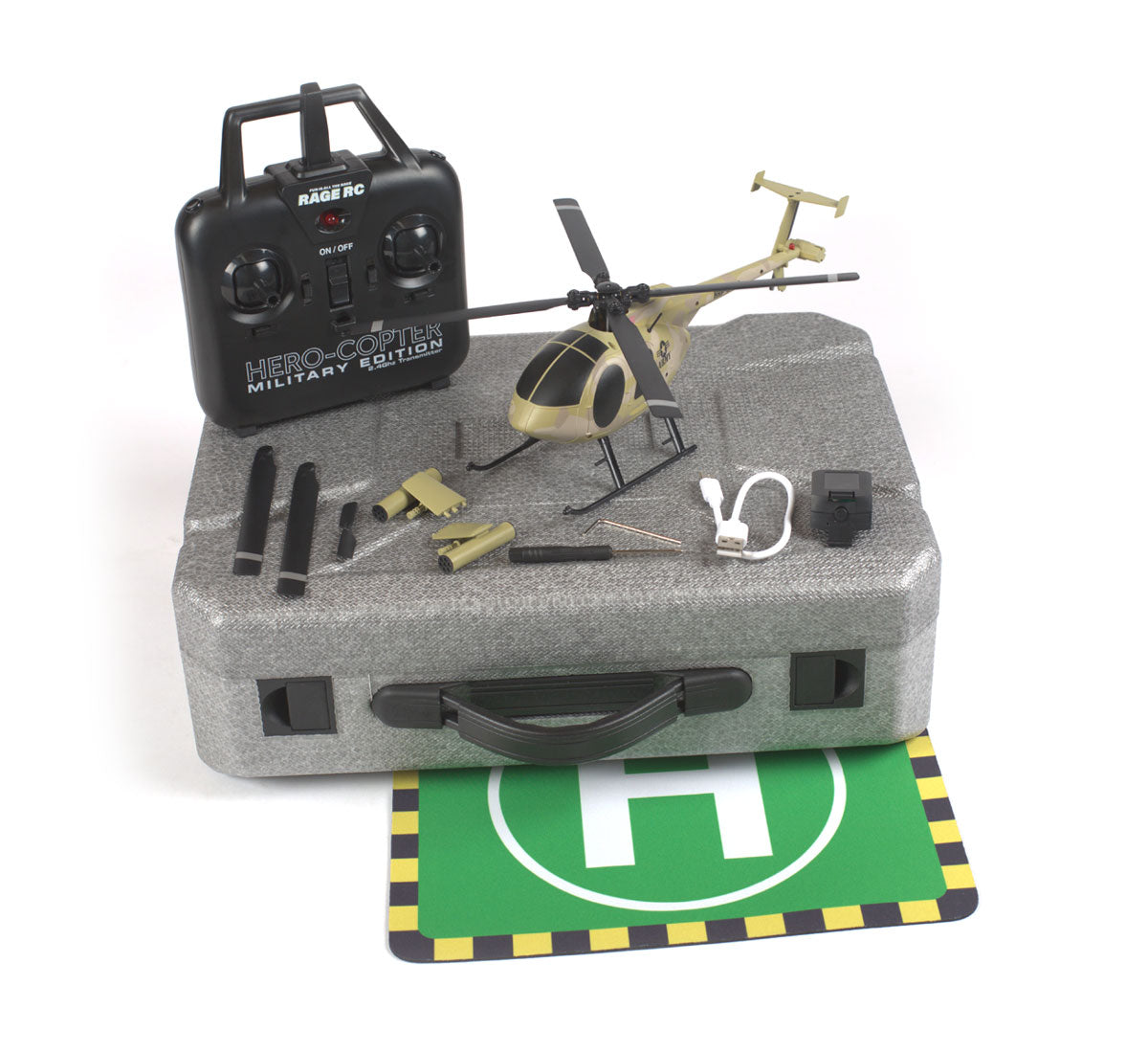 Hero-Copter Military, 4-Blade RTF Heli; | RGR6100 | Rage RC