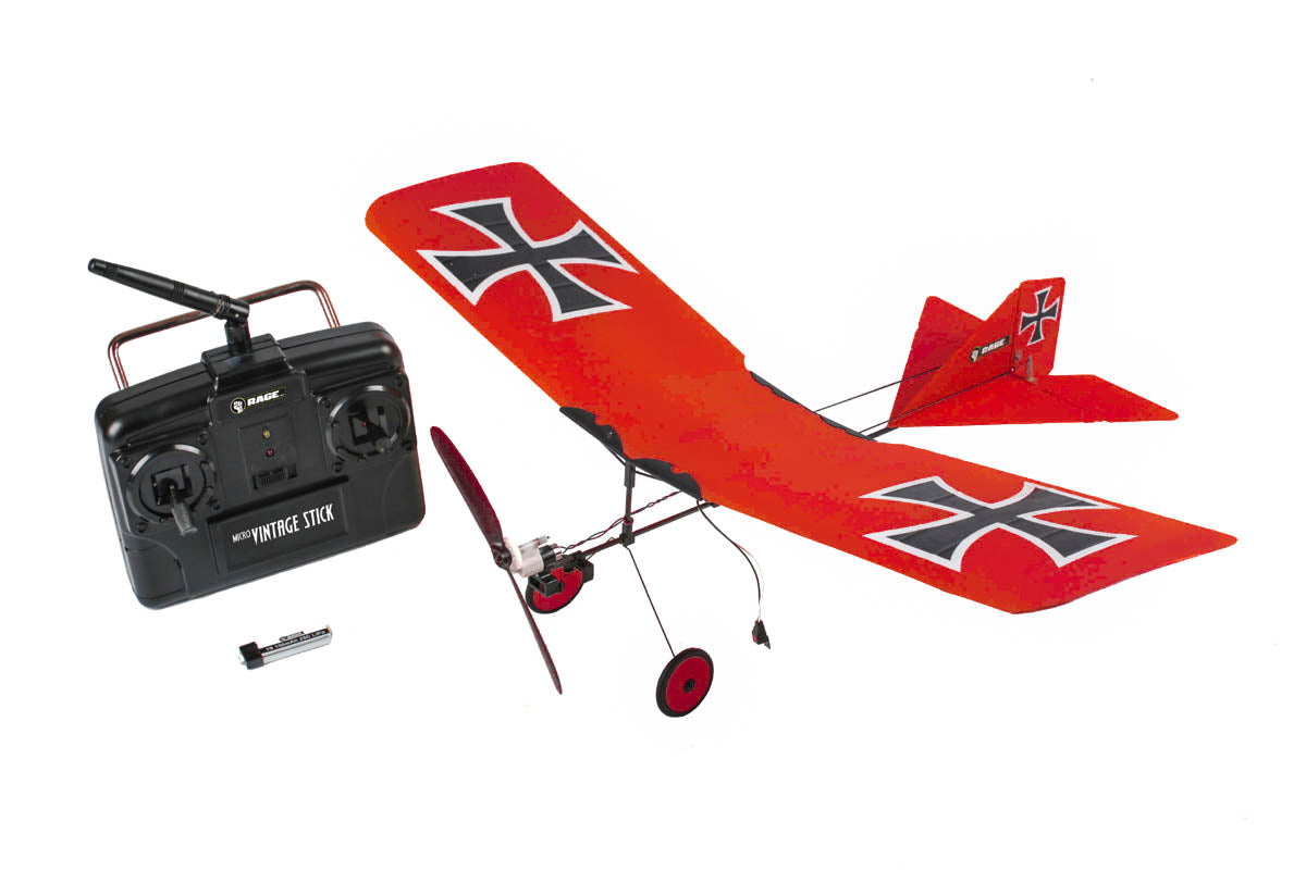 Rage R/C - Vintage Stick X4 Micro RTF Airplane with PASS System - Box Damage | RGRA1119SD | Rage R/C