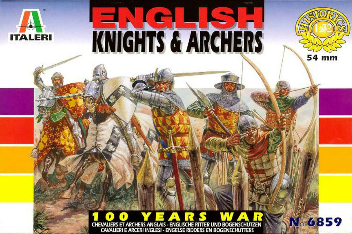 Second Chance 12 figures English Knights & Archers 1/32 Figure Set | 6859 | Italeri Model Co.