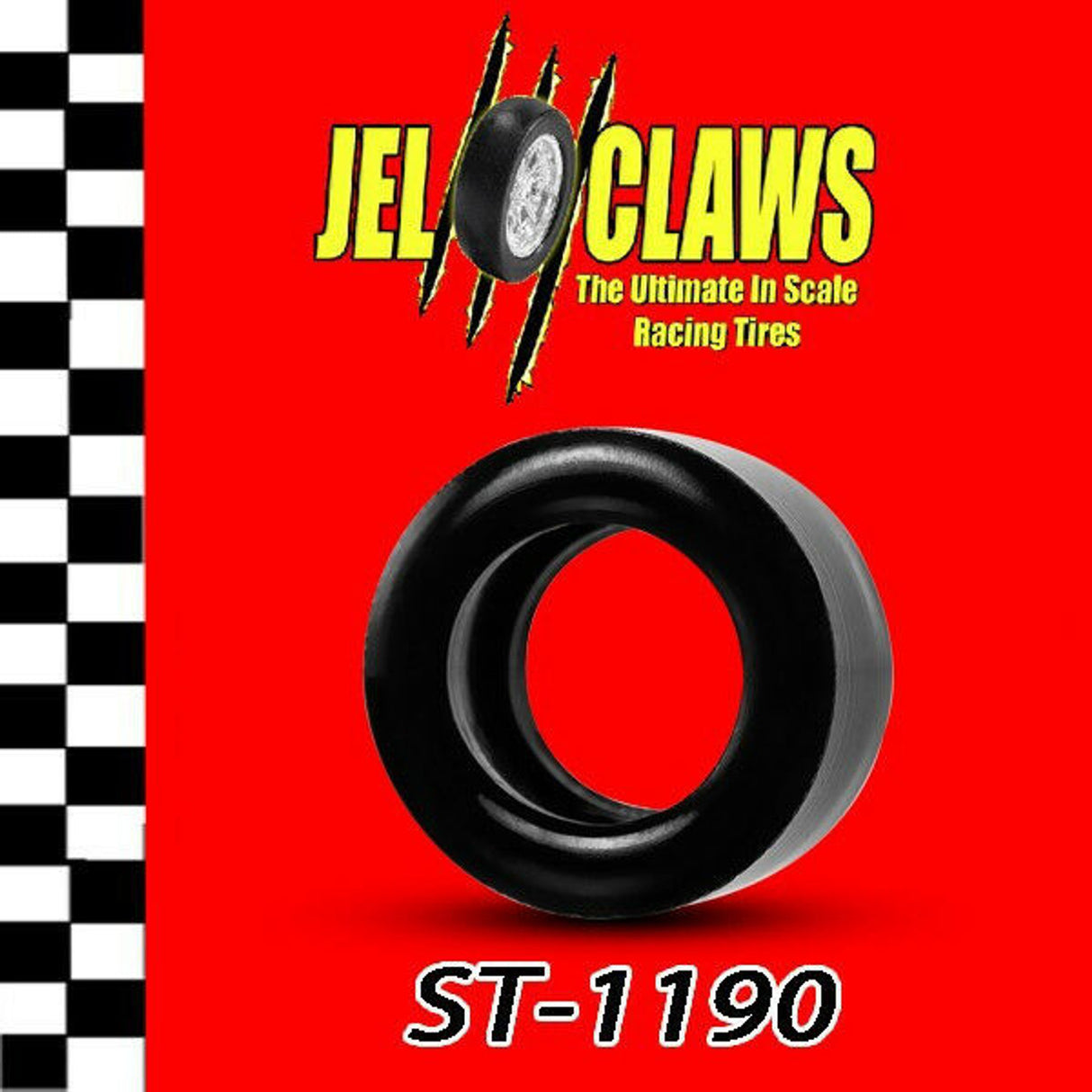 Scale Slot Car Tire for MRRC Chaparral, Cobra, Slot It & BWA Wheels 1/32 | ST 1190 | Jel Claw