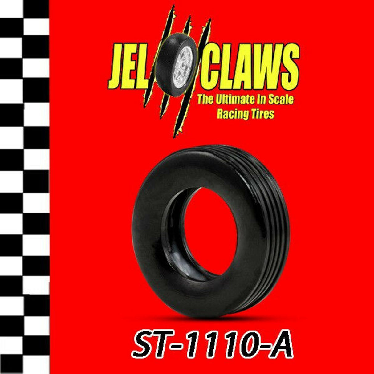 Scale Slot Car Tire for Aston Martin DBR 1 - Front and Rear 1/32 | ST 1110-A | Jel Claw
